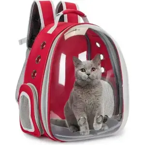 Red Pet Travel Carrier Backpack