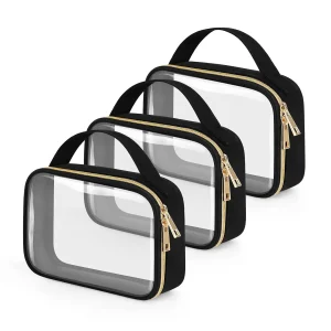 3-Pack TSA Clear Toiletry Bags